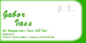 gabor vass business card